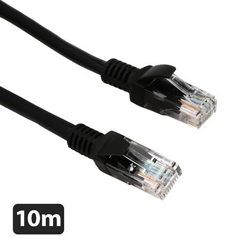 کابل شبکه 10 متری Delta مدل CAT5 رنگ کابل مشکی